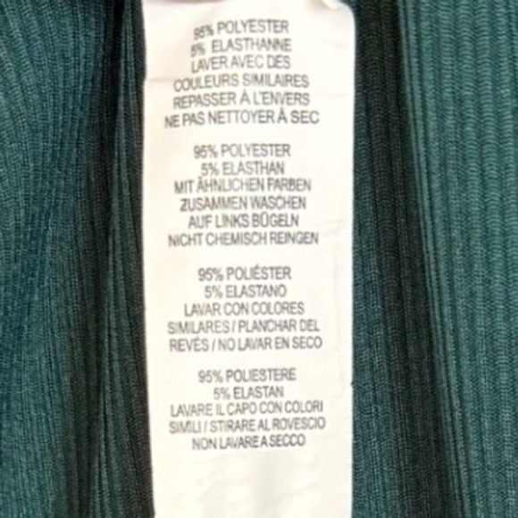 Pretty Little Things, Plus Size Ribbed Midi Forest Green Dress, Size 22 - Picture 7 of 7